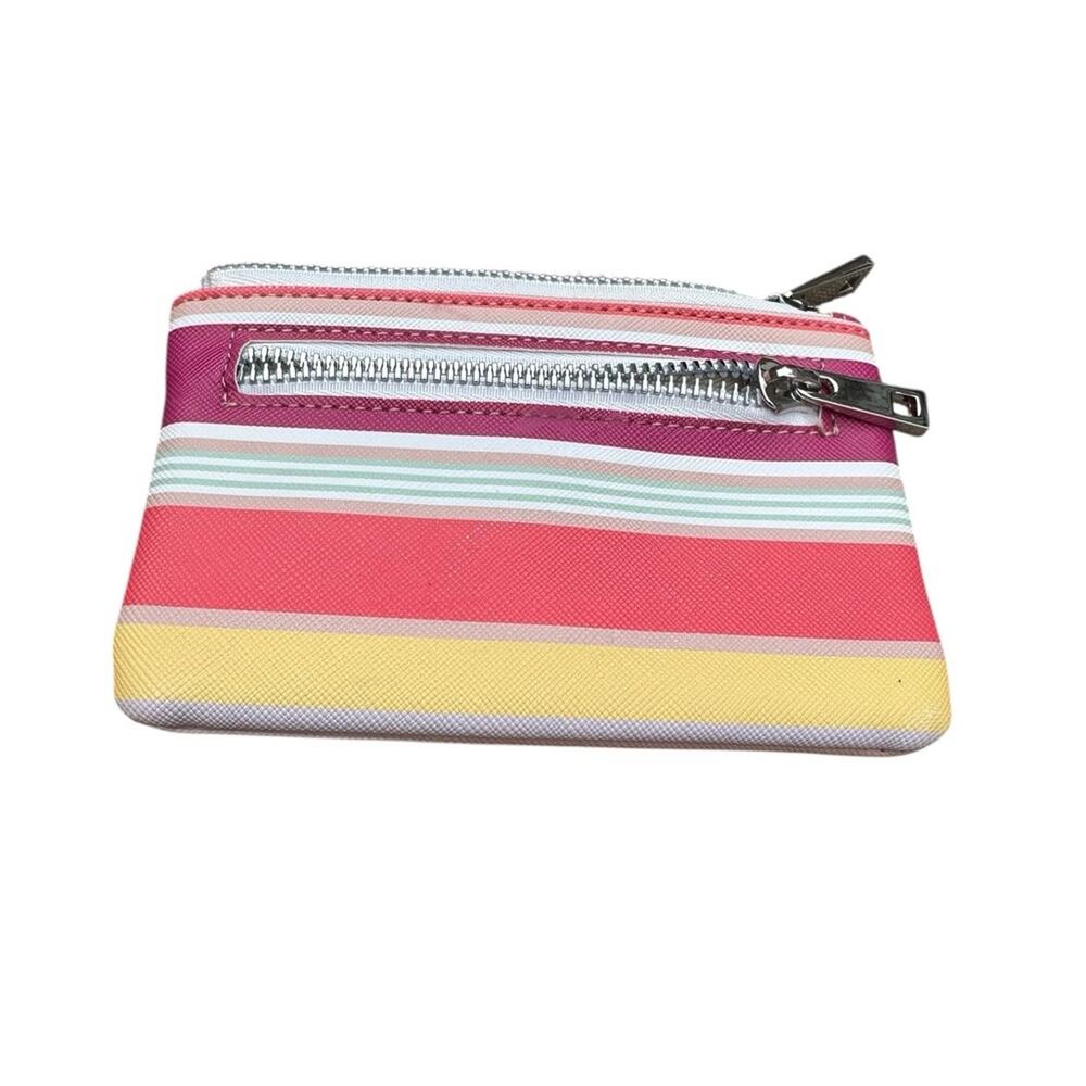 Colorful Striped Women's Card Wallet Key Chain EUC - Picture 3 of 7